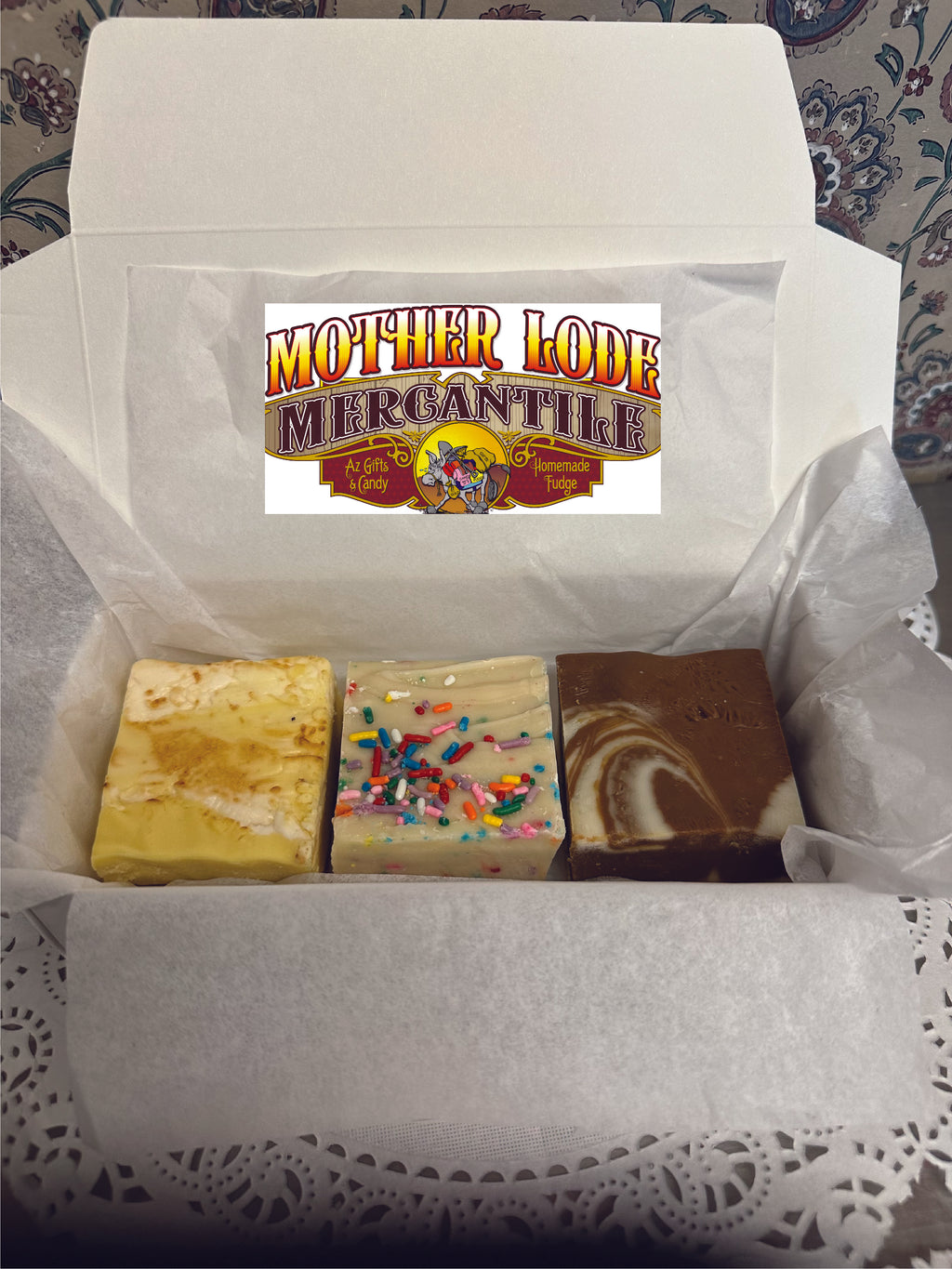 Surprise FUDGE BOX (3 squares) of our Staff Favs