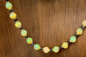 left opal beads necklace